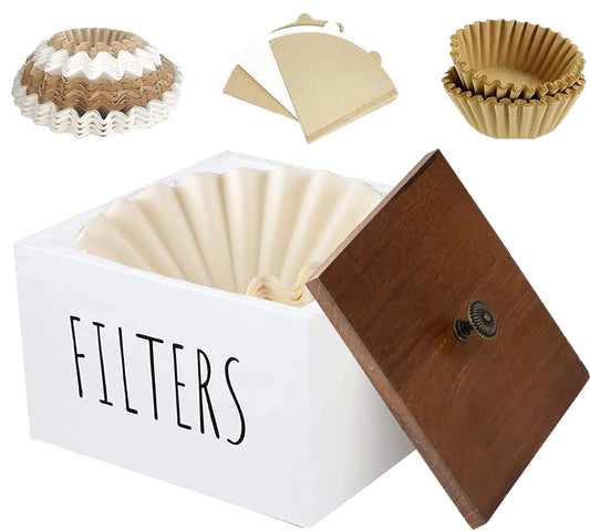 Wooden Coffee Filter Container